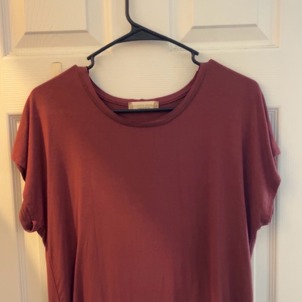 Altar'd State Dusty Rose Short Sleeve Top